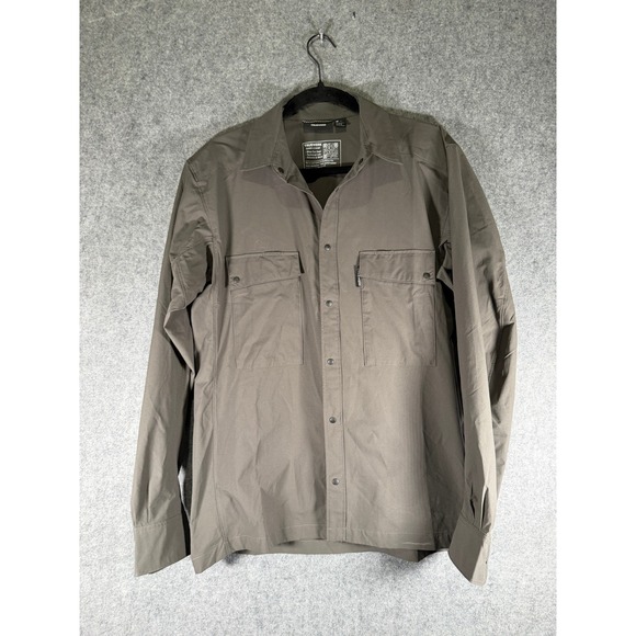 TrueWerk Cloud LS Shirt Technical Workwear Mens Medium Button Up Gray Outdoor - Picture 1 of 7
